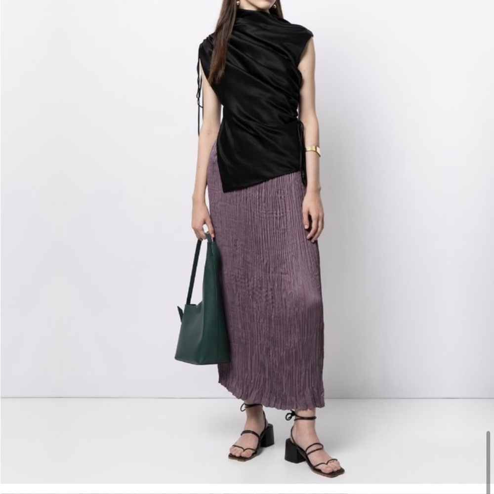 Vince Plum/Purple Pleated Midi Skirt